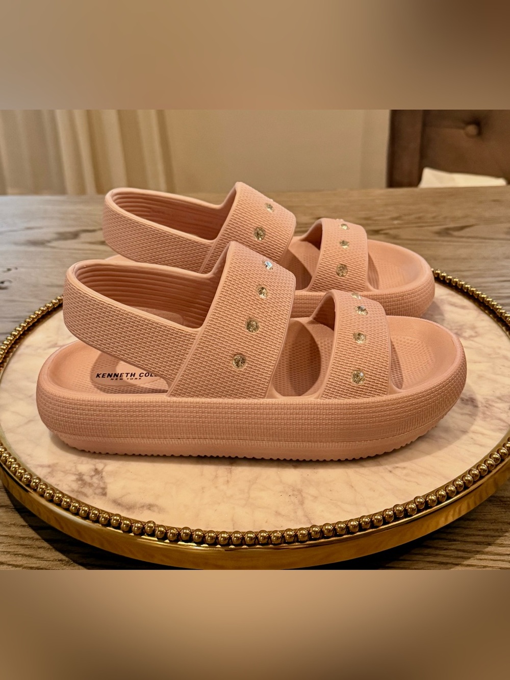 Kenneth Cole NY Mello Eva Sling Blush Pink Platform Slide Sandals | Sz. 6 (NWB)